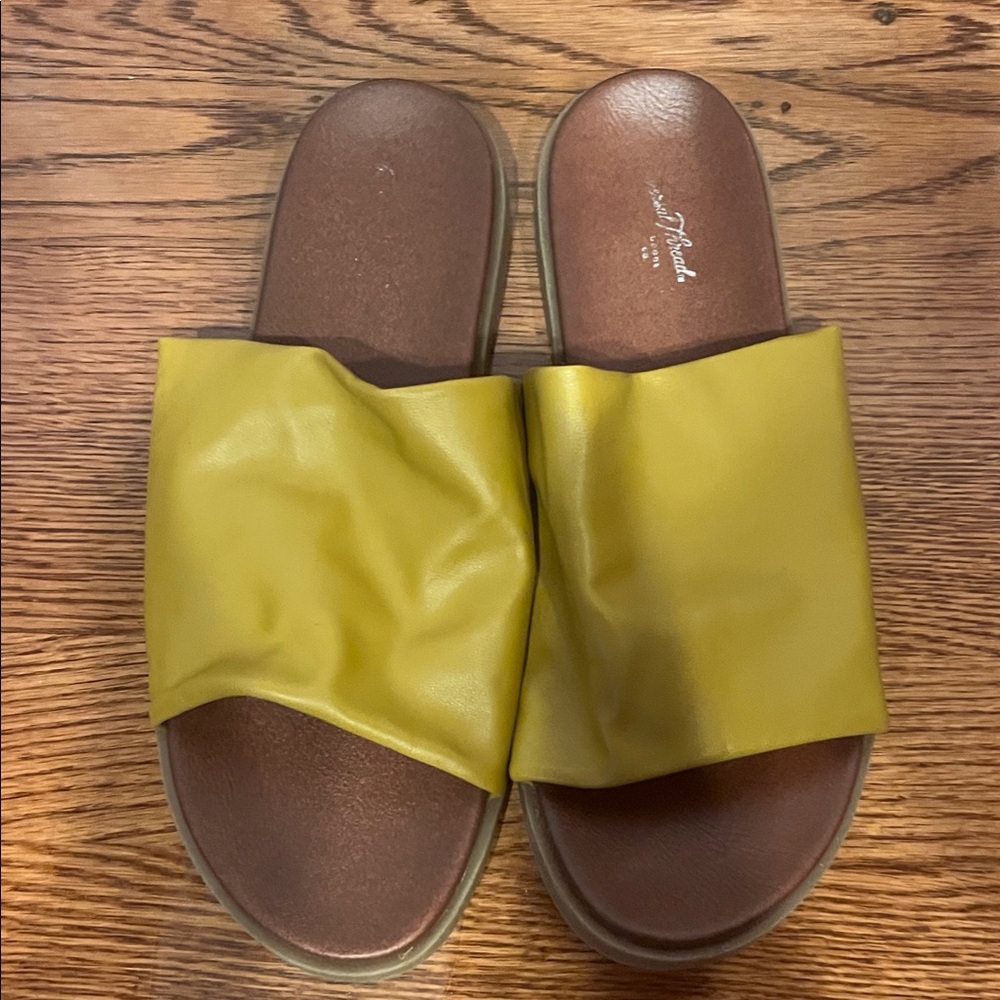 Yellow Slide Sandals